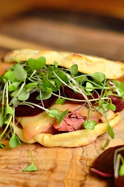 Corned Beef Swiss Naan Sandwich