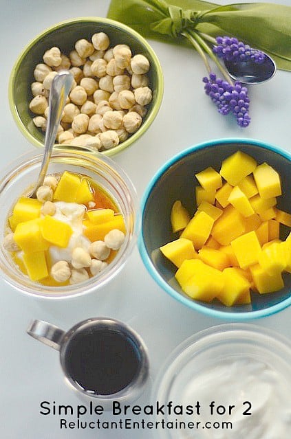 Greek Yogurt with Mango and Turkish Hazelnuts