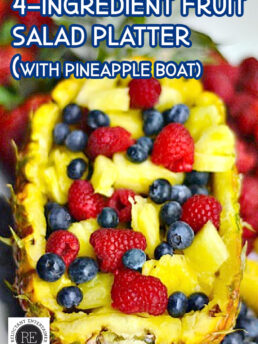 4 ingredient fruit platter pineapple boat