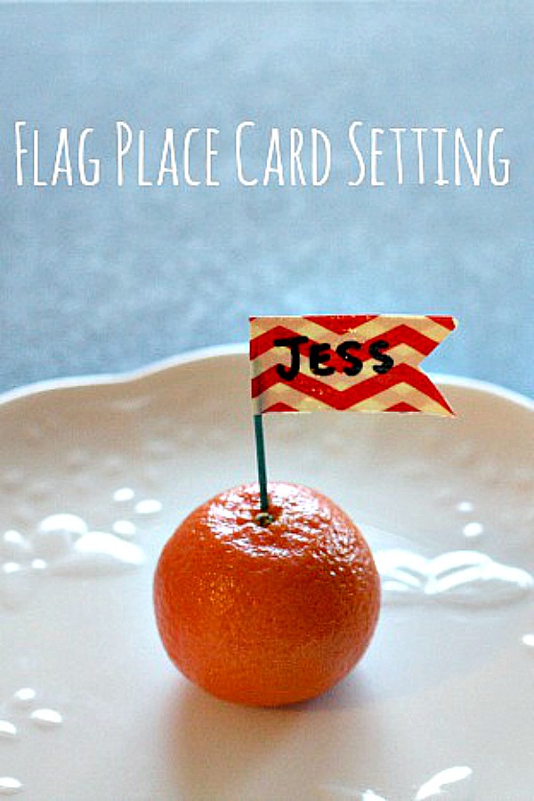 DIY Flag Place Card Setting