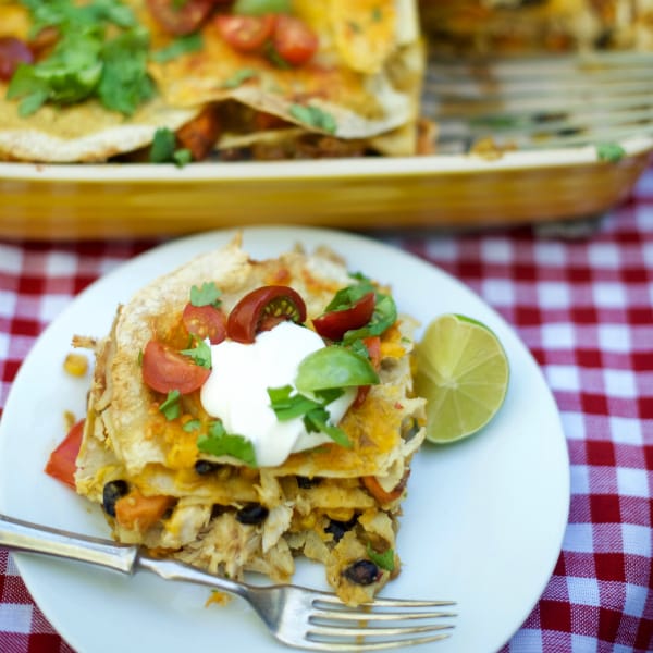 Green Enchilada Chicken Bake Casserole