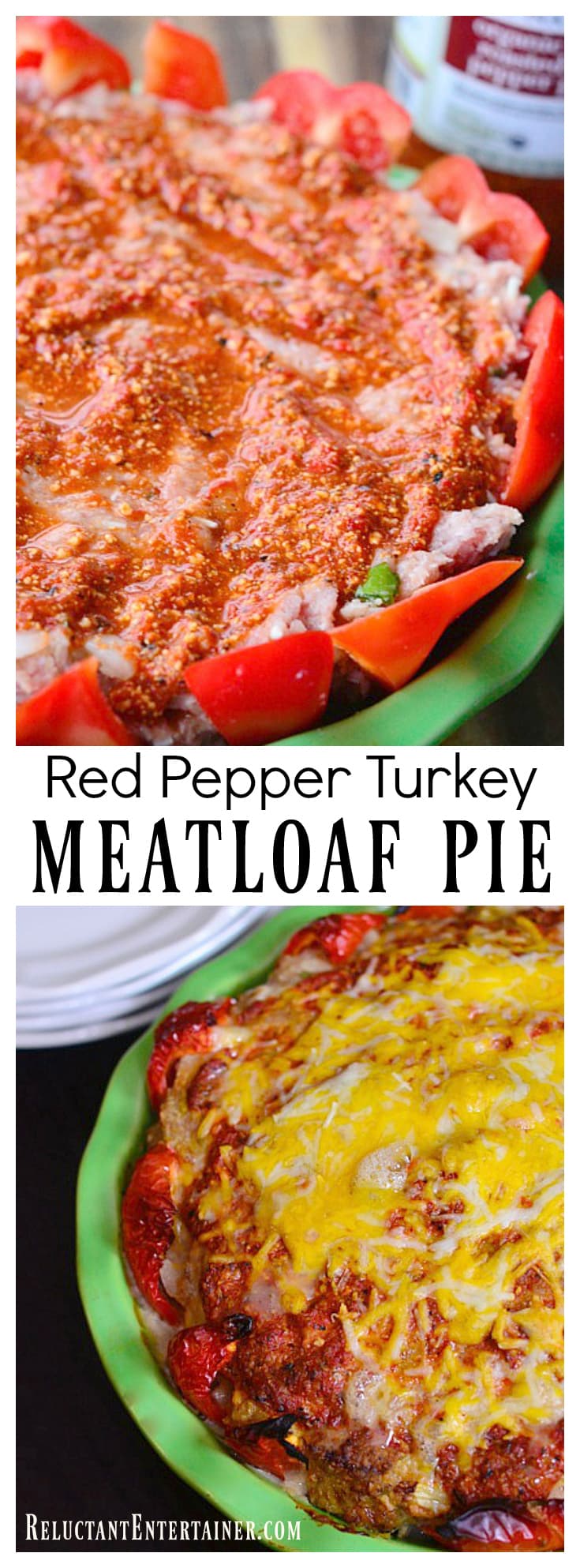 Red Pepper Turkey Meatloaf Pie