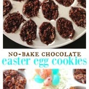No Bake Chocolate Easter Egg Cookies are a fun DIY for kids and Easter treat!