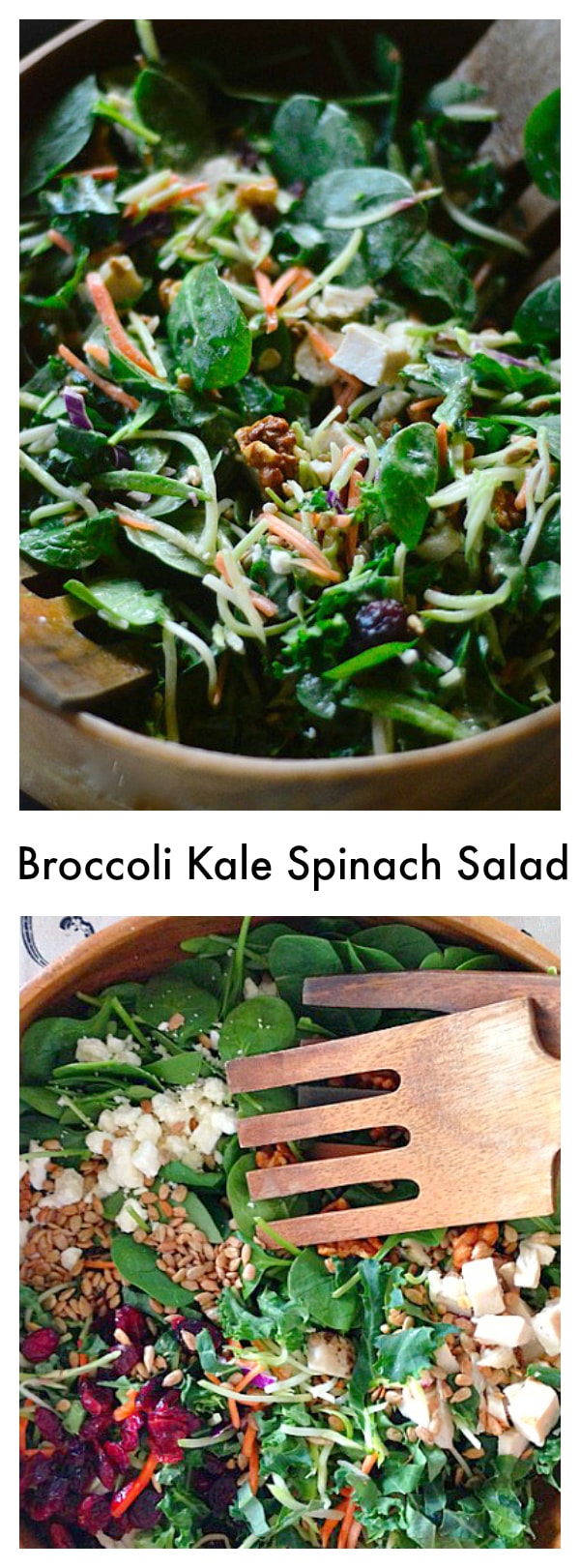 Broccoli Kale Spinach Salad