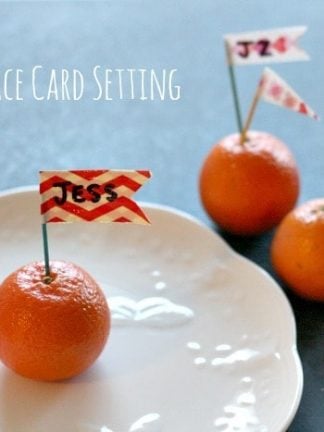 DIY Flag Place Card Setting at ReluctantEntertainer.com