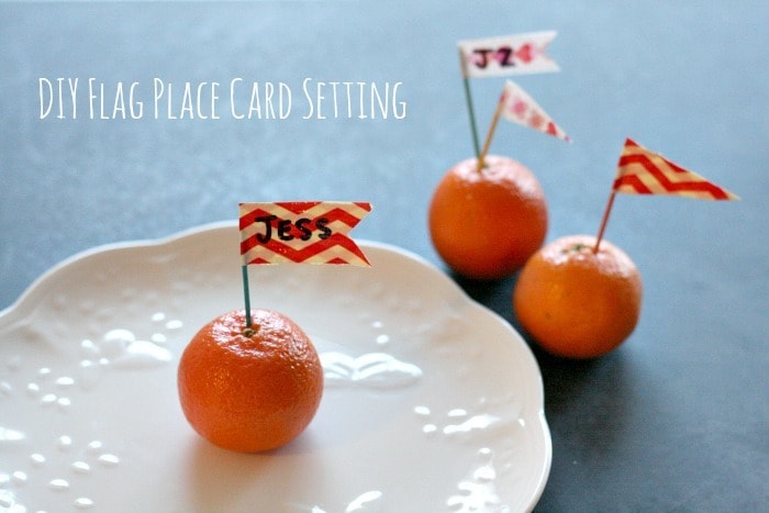 DIY Flag Place Card Setting