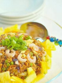 Pineapple Baby Shrimp Farro Fried Rice
