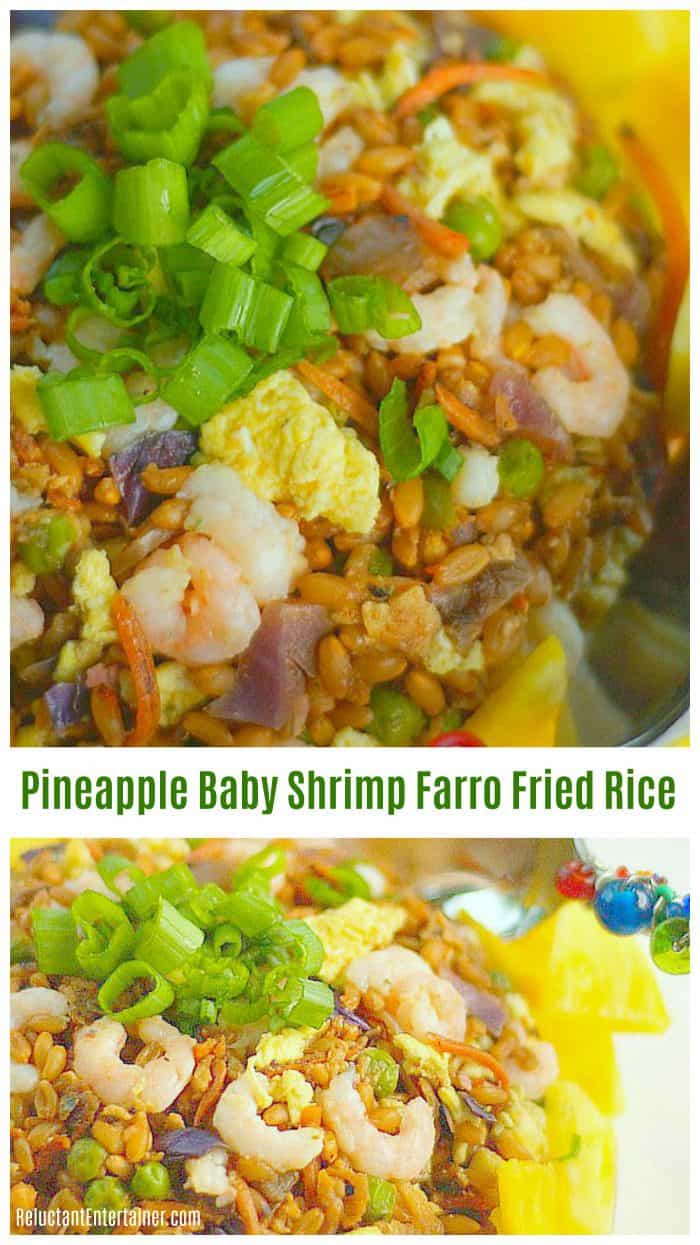 Pineapple Baby Shrimp Farro Fried Rice