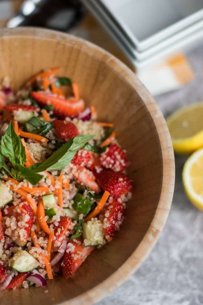 Strawberry Quinoa Salad with Fresh Basil Recipe