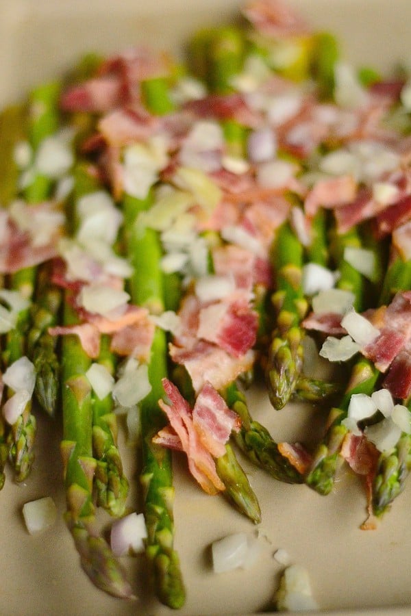 Asparagus with Bacon and Shallots for Easter Dinner