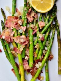 Asparagus with Bacon and Shallots for Easter Dinner