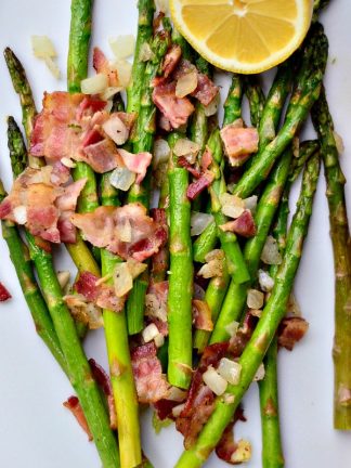 Asparagus with Bacon and Shallots for Easter Dinner