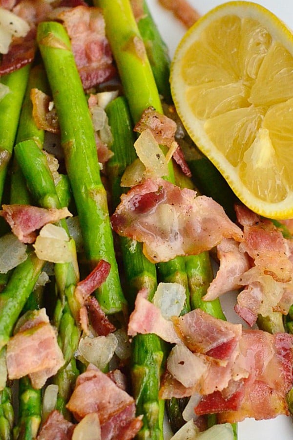 Asparagus with Bacon and Shallots for Easter Dinner