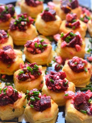 Puff Pastry Beet and Feta Cups