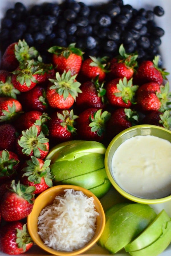 Coconut Curd Fruit Platter