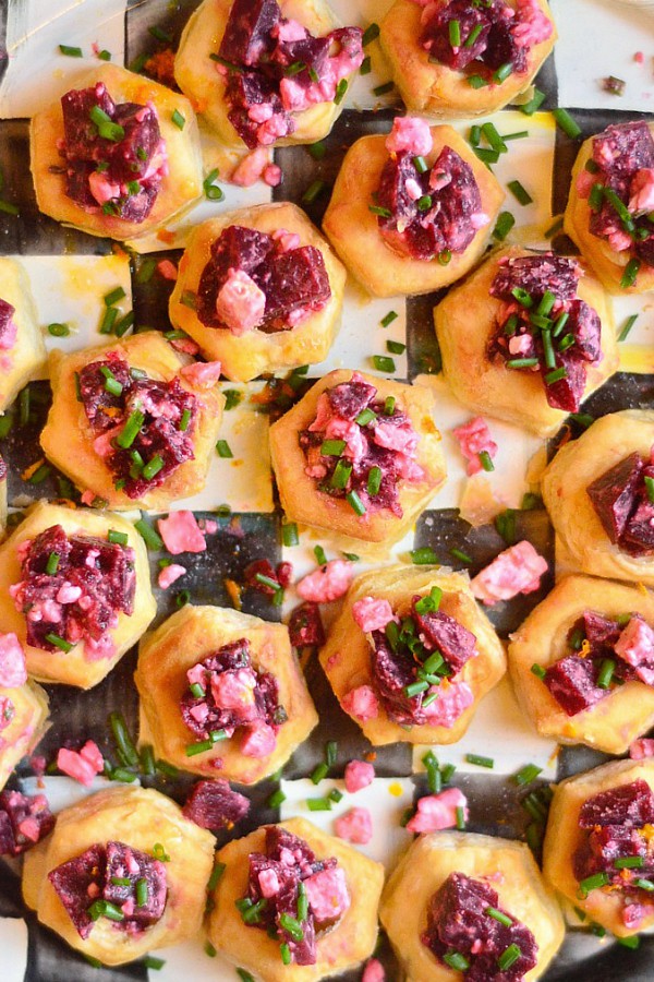 Puff Pastry Beet and Feta Cups