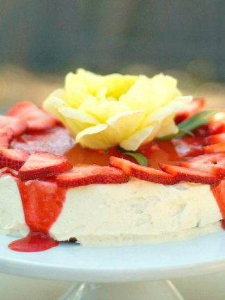 Strawberry White Chocolate Lemon Torte