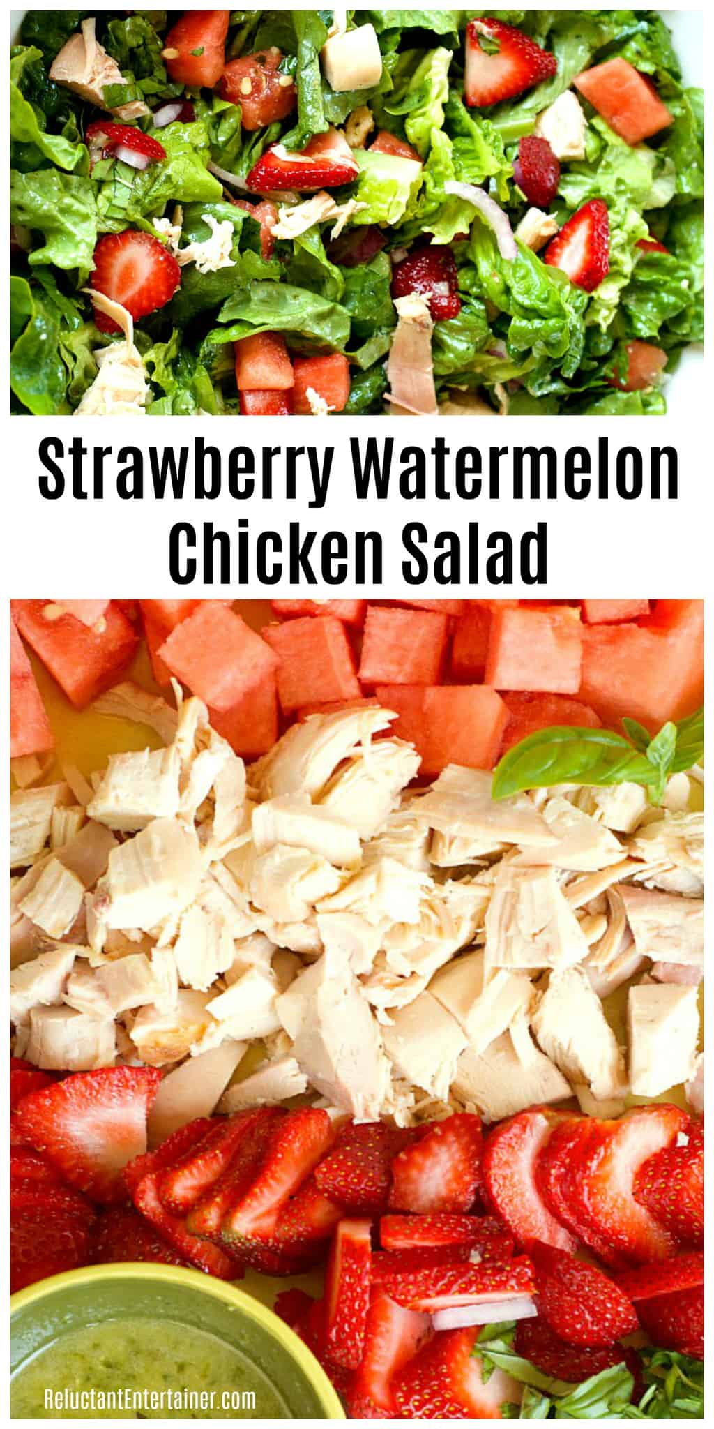 Strawberry Watermelon Chicken Salad Reluctant Entertainer
