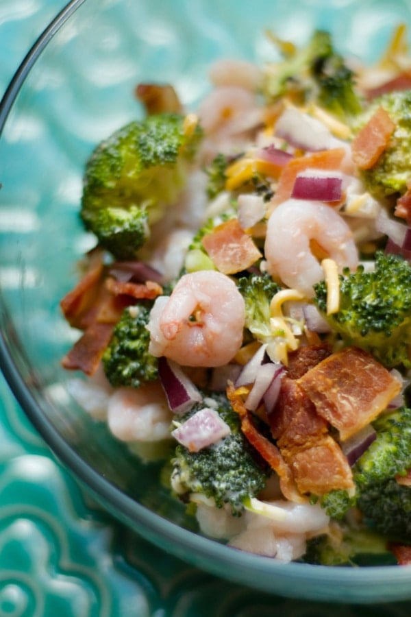 Bacon Shrimp Broccoli Salad