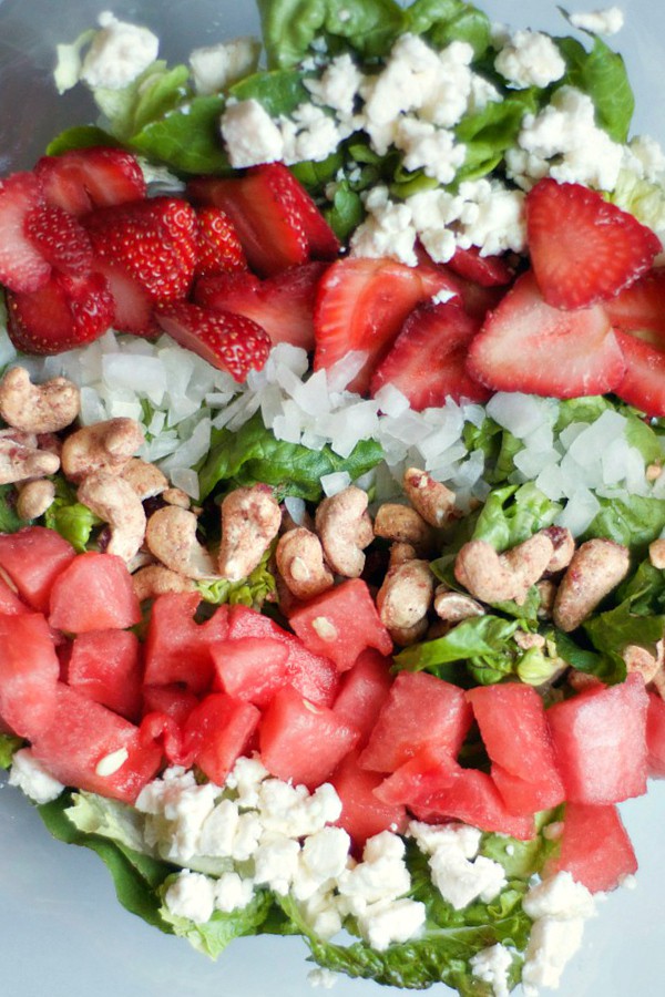 How to Grow Lettuce and Green Salad Recipe with Strawberries, Watermelon, and Cashews