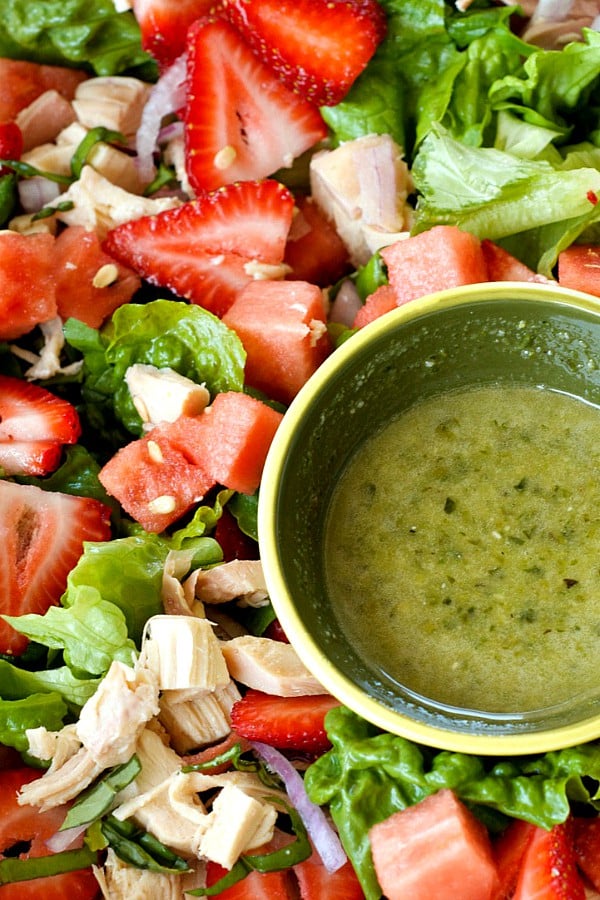 Strawberry Watermelon Chicken Salad Recipe