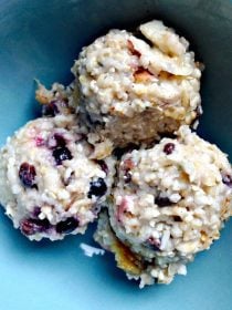 Healthy Oatmeal Recipe Steel with Dried Fruit and Nuts