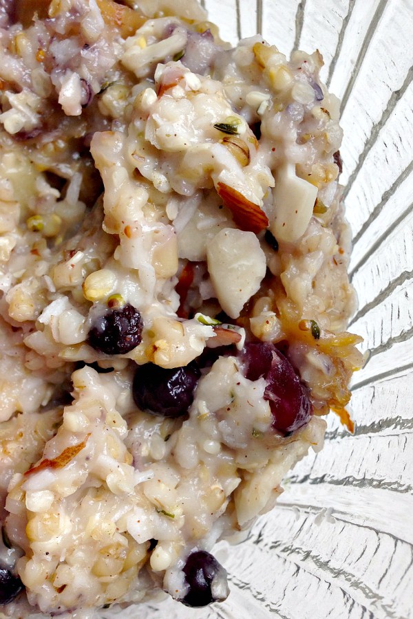 Healthy Oatmeal Recipe Steel Cut with Dried Fruit and Nuts