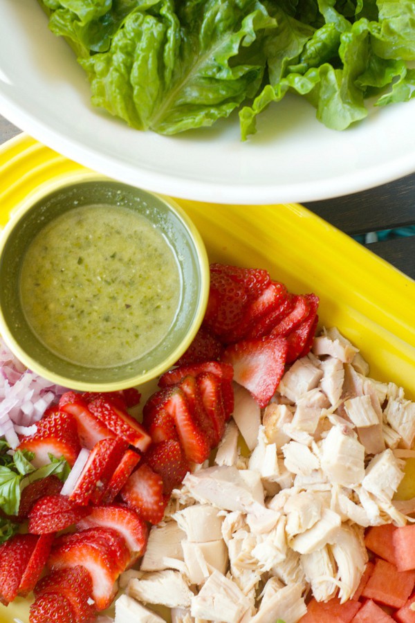 Beat the Heat with Strawberry Watermelon Chicken Salad