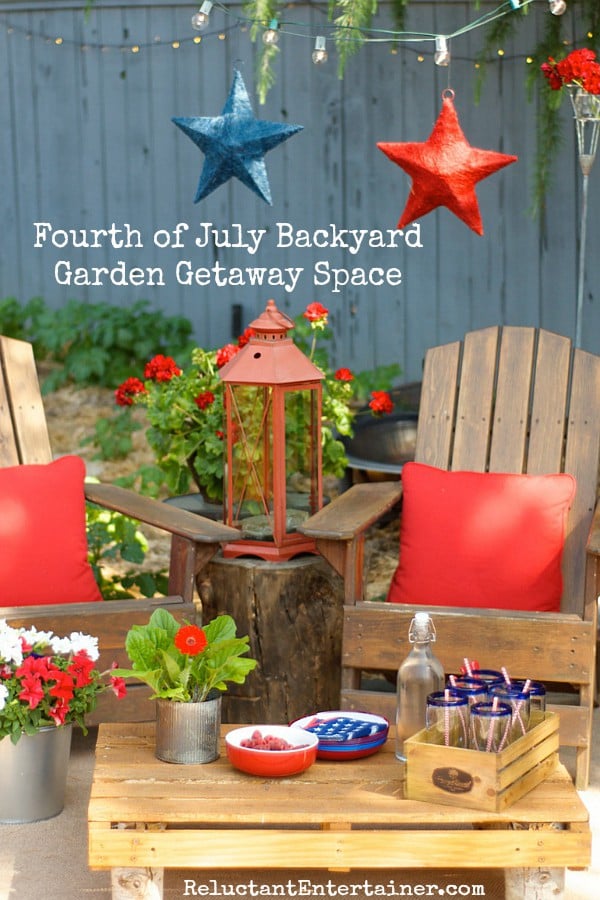 Fourth of July Backyard Garden Getaway Space