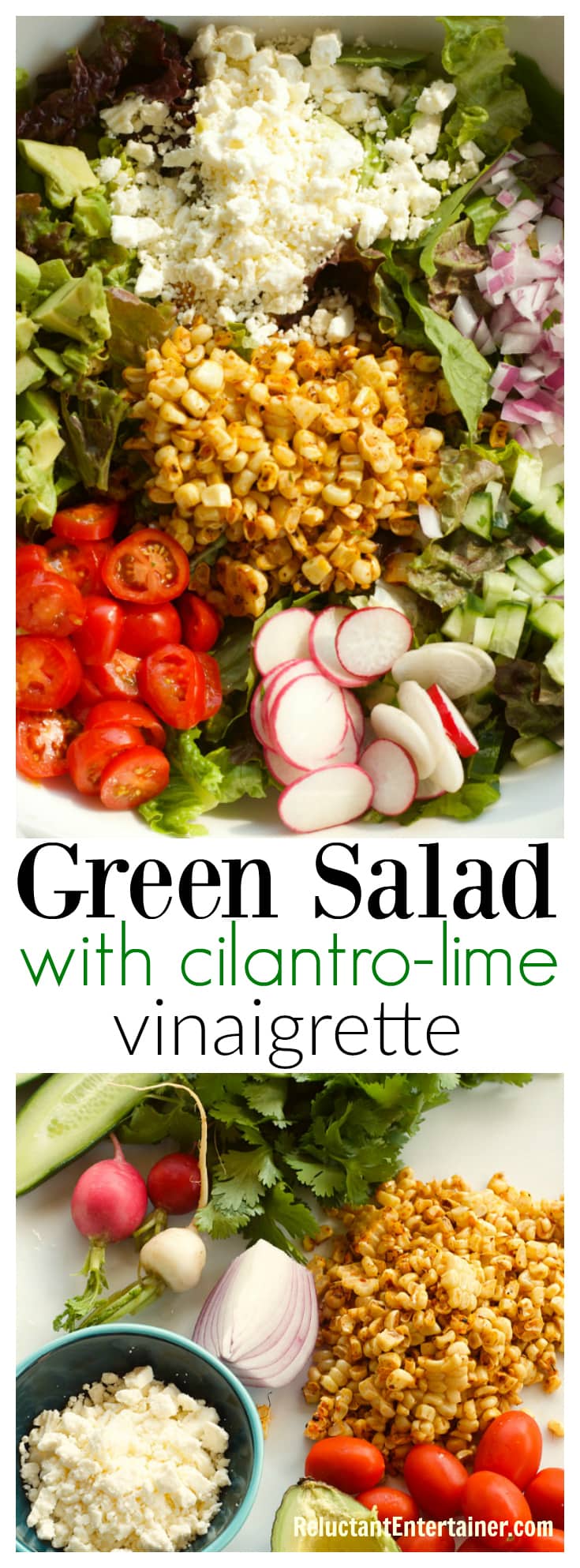 Green Salad with Cilantro Lime Vinaigrette