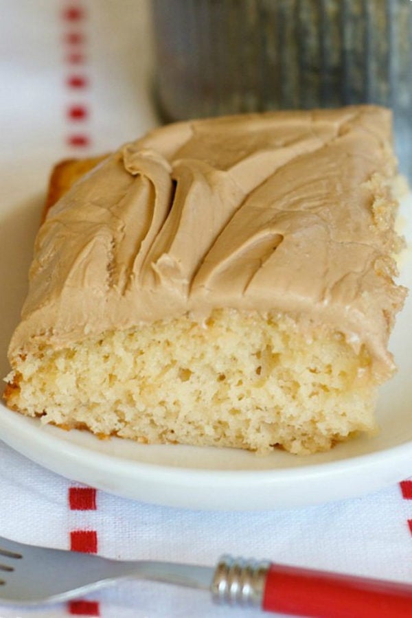Piece of Root Beer Cake with Frosting