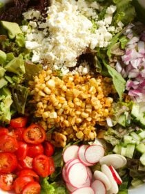 Summer Corn Green Salad with Cilantro Lime Vinaigrette