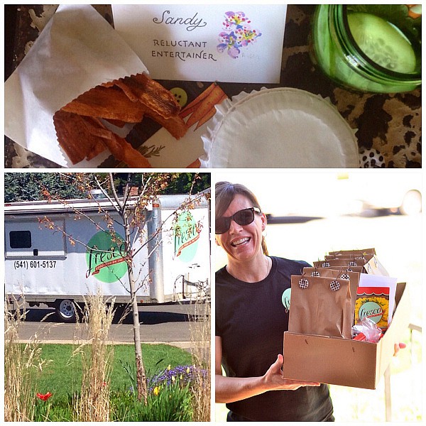 Brown Bag Lunch and DIY Vintage Ceiling Tile Chargers 