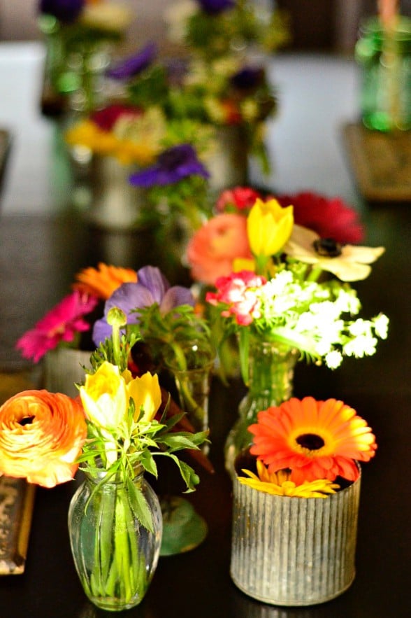 Brown Bag Lunch and DIY Vintage Ceiling Tile Chargers 