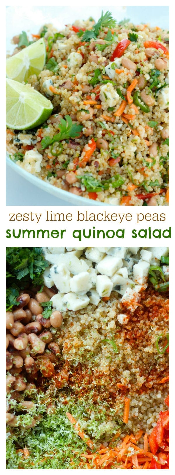 Zesty Lime Blackeye Peas Summer Quinoa Salad