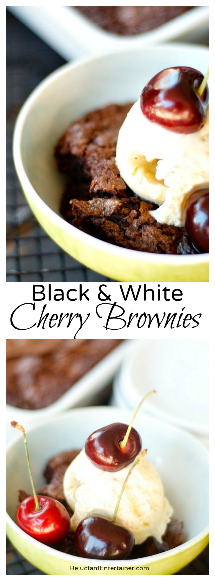 Black and White Cherry Brownies Recipe