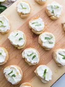 Ricotta Lemon Basil Honey Bruschetta