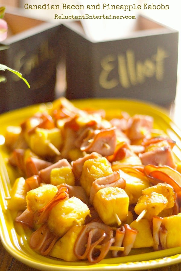 Canadian Bacon and Pineapple Kabobs