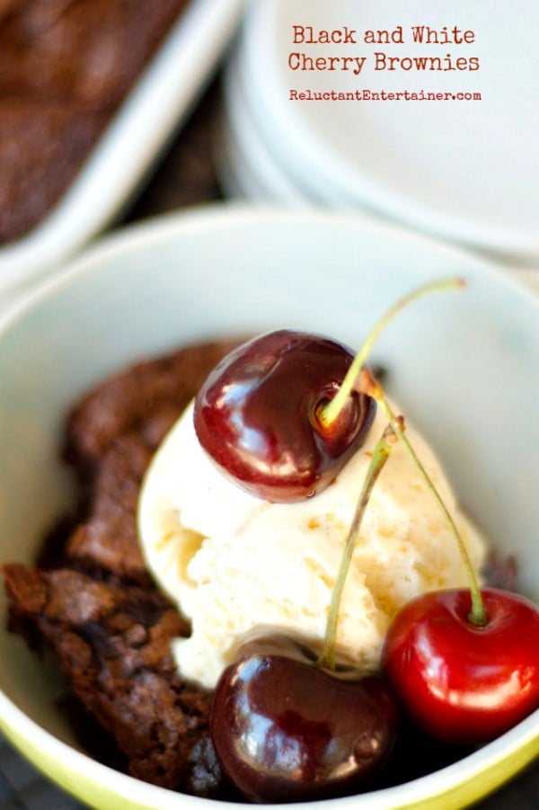 Black and White Cherry Brownies