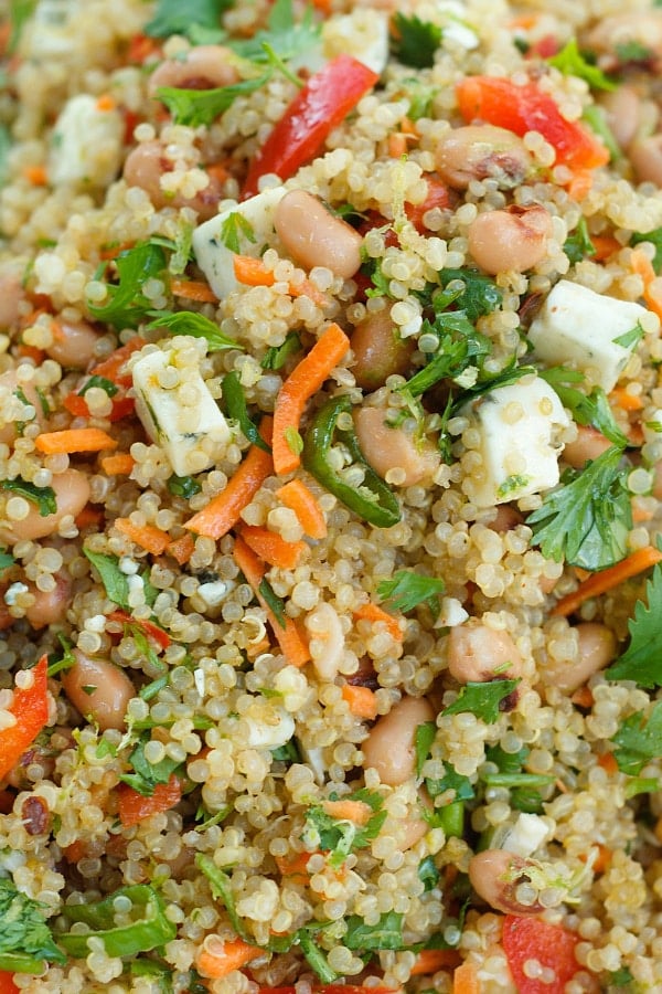 Zesty Lime Blackeye Peas Quinoa Summer Salad