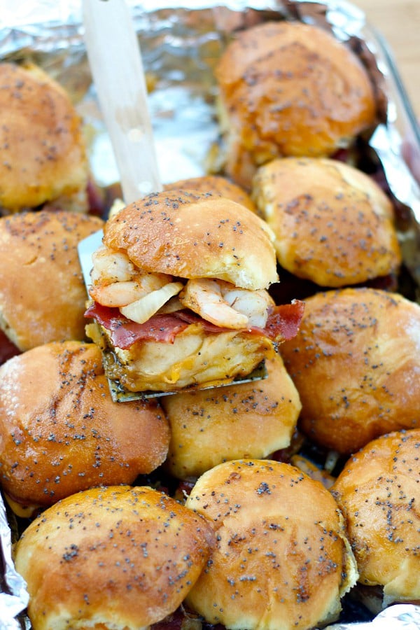 Tailgating with Shrimp Bacon Sliders