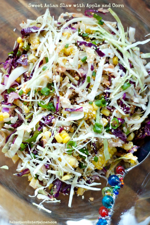 Sweet Asian Slaw With Apple And Corn