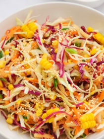 tossed Sweet Asian Slaw with Apple and Corn