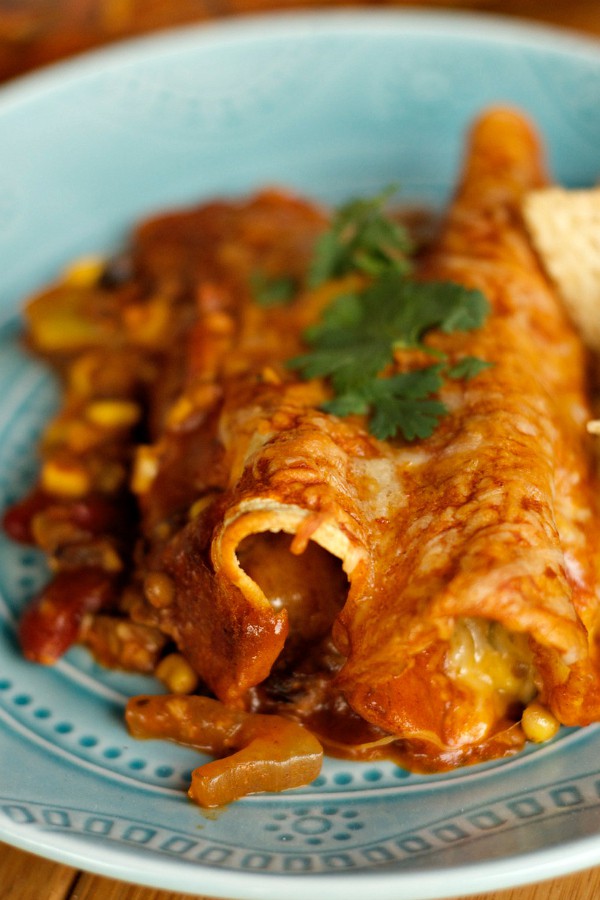 Vegetarian Enchiladas | ReluctantEntertainer.com