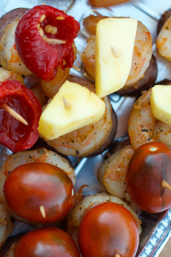 Shrimp Sausage Kebabs