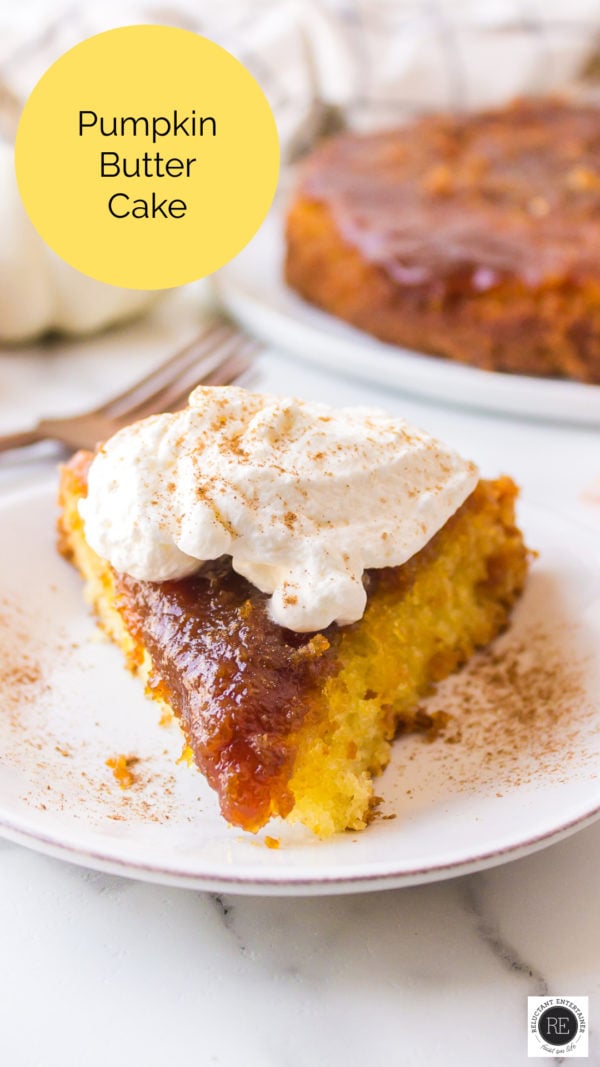 pumpkin cake and whipped cream