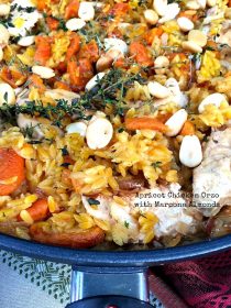 Apricot Chicken Orzo with Marcona Almonds