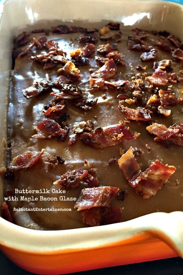 Buttermilk Cake with Maple Bacon Glaze