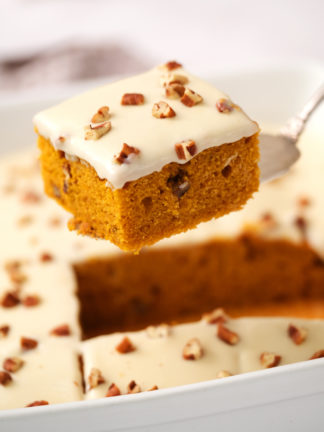 square piece pumpkin cake