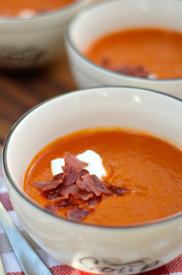 Smoked Tomato Bacon Soup | ReluctantEntertainer.com